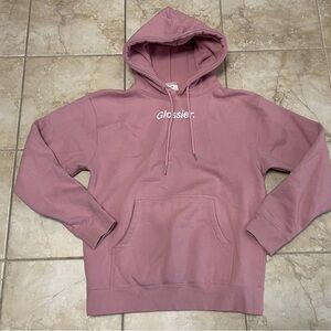 Unisex Glossier Pink Pullover Hoodie - size Small